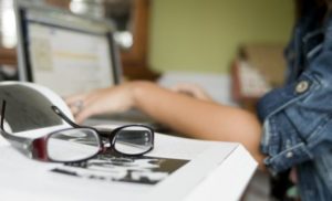 laptop and glasses